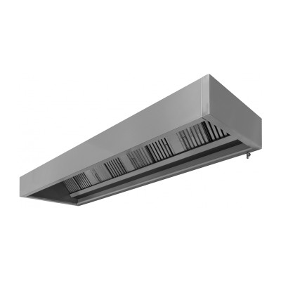 Ceiling mounted exhaust hood with filters