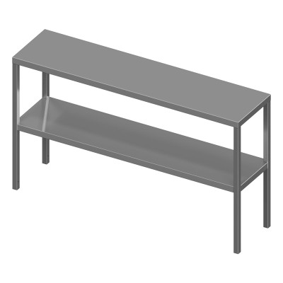 Double shelf above the table, 150x30x75 cm