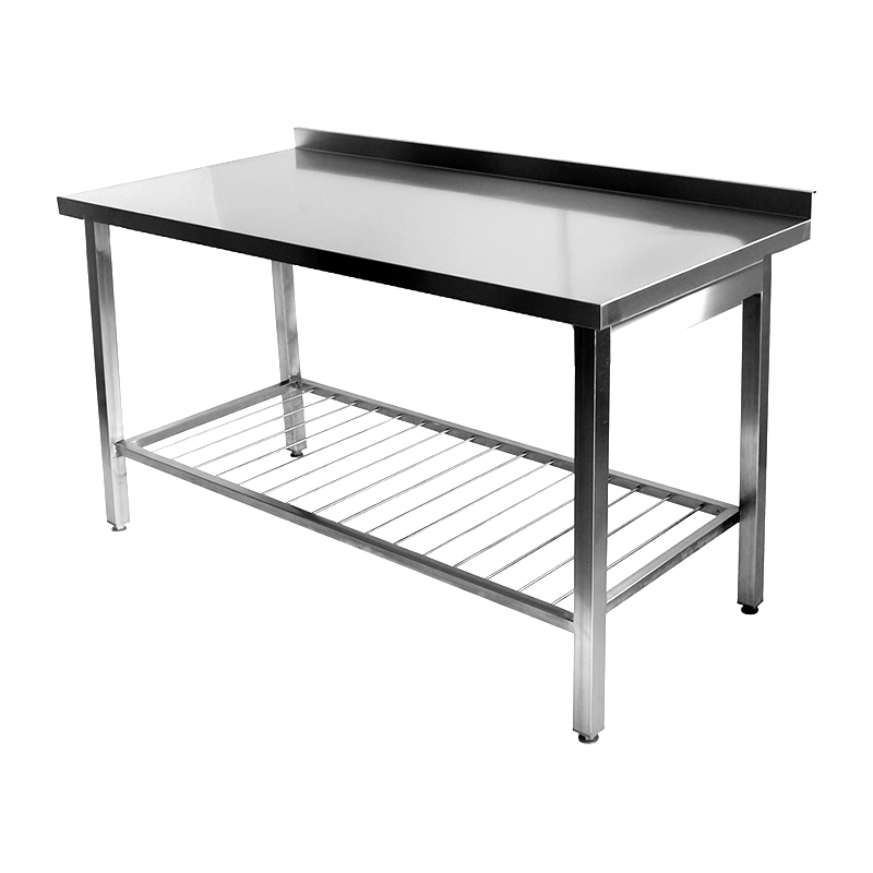 Table with grid shelf