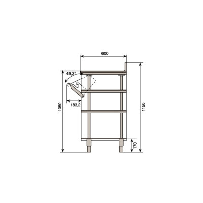 Coffee machine table "Infrico" MCAF 1500