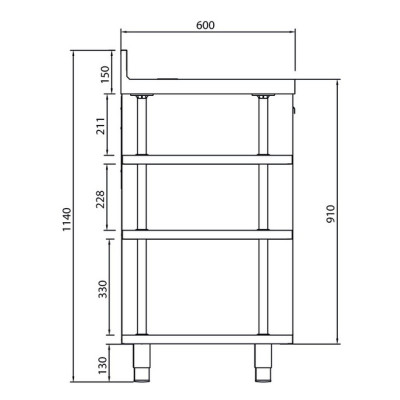 Coffee machine table "Infrico" MCAF 1500