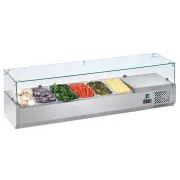 Refrigerated topping displays