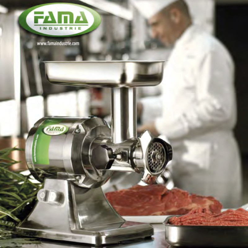 Stainless steel professional meat micer "Fama Industrie" TS 12 (FTS127)