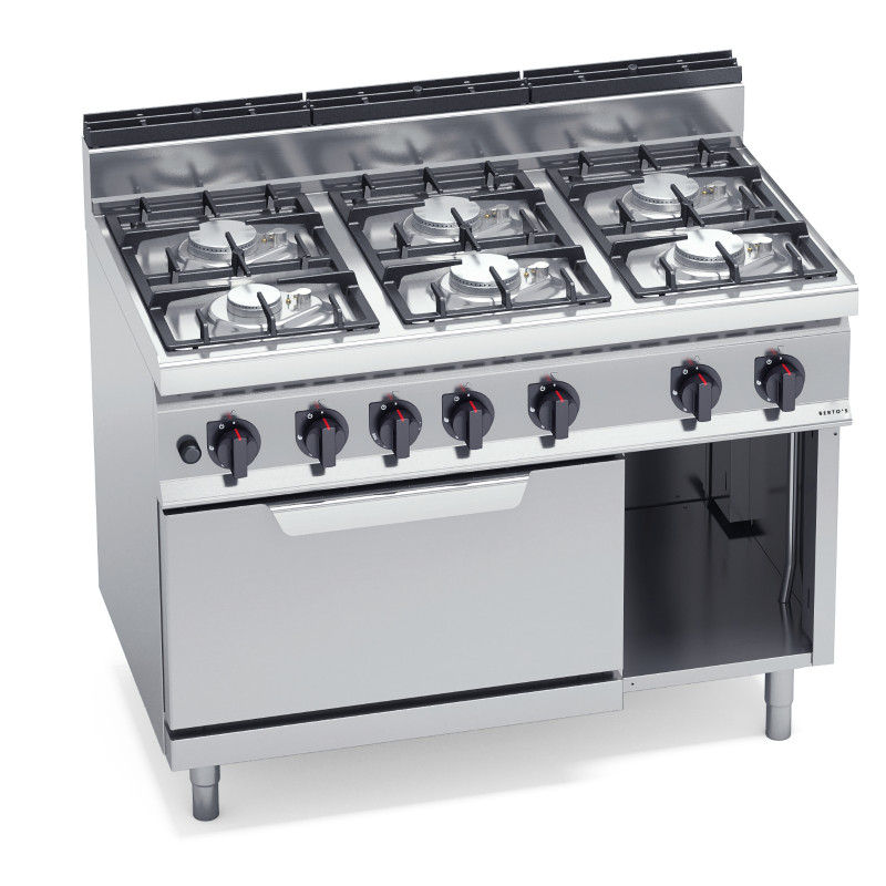 6-burner gas stove with gas oven „Bertos“ ECO-POWER G7F6PW+FG
