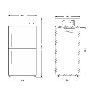 Cooling cabinet "Bolarus" S-711 S, 700 L Cooling cabinet "Bolarus" S-711 S, 700 L