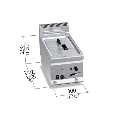 Gas fryer (counter top) „Berto's“ Turbo GL8B, single tank 8 L Gas fryer (counter top) „Berto's“ Turbo GL8B, single tank 8 L