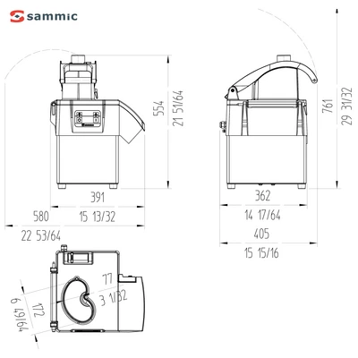 Vegetable preparation machine „Sammic“ CA-31