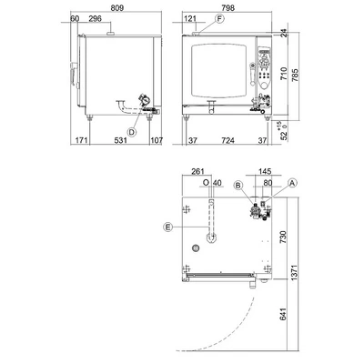 Programuojama konvekcinė garo krosnis Inoxtrend XT Compact Combi Direct CDP-107E(7xGN1/1)