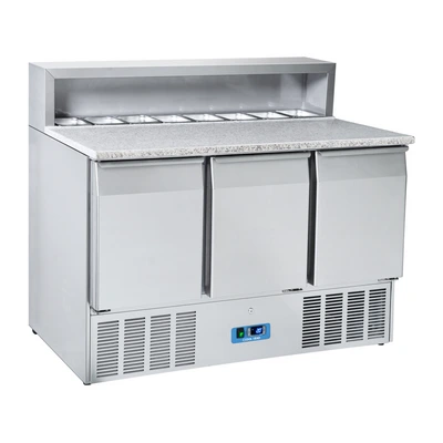 3 doors refrigerated saladette with pizza top "Coolhead" CRP 93A