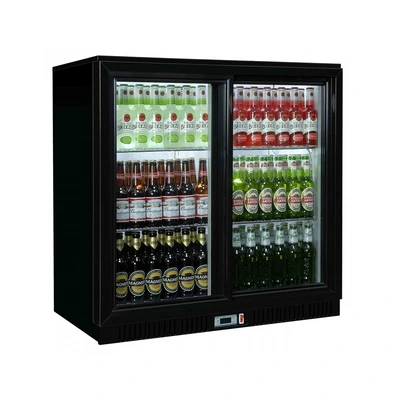 Bar refrigerator with two sliding doors „Coolhead“ BBC 208S, H900 mm