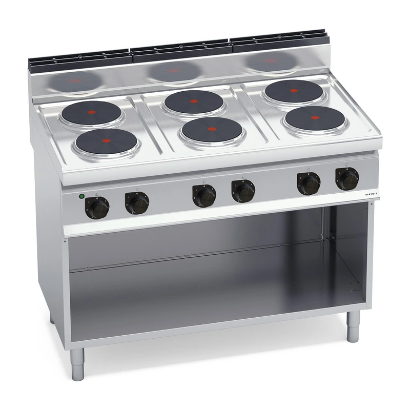6-plate electric cooker with open cabinet „Berto's“ HIGH POWER E7P6M 6-plate electric cooker with open cabinet „Berto's“ HIGH POWER E7P6M