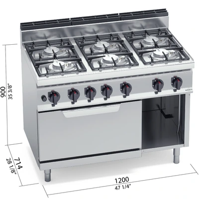 Плита газовая 6 конфорочная с духовкой „Bertos“ ECO-POWER G7F6PW+FG Плита газовая 6 конфорочная с духовкой „Bertos“ ECO-POWER G7F6PW+FG