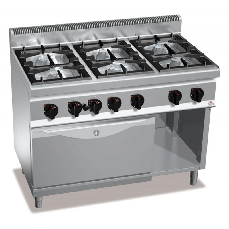 6-burner gas stove with Gas oven "Bertos" HIGH POWER G7F6+FG1 6-burner gas stove with Gas oven "Bertos" HIGH POWER G7F6+FG1