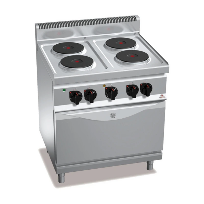 4 round plate electric stove with a convection oven "Bertos" HIGH POWER E7P4+FE1