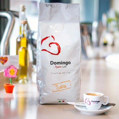 Espresso kavos pupelės „Domingo Amore Caffè“ Sofia (Neapolio), 1kg Espresso kavos pupelės „Domingo Amore Caffè“ Sofia (Neapolio), 1kg