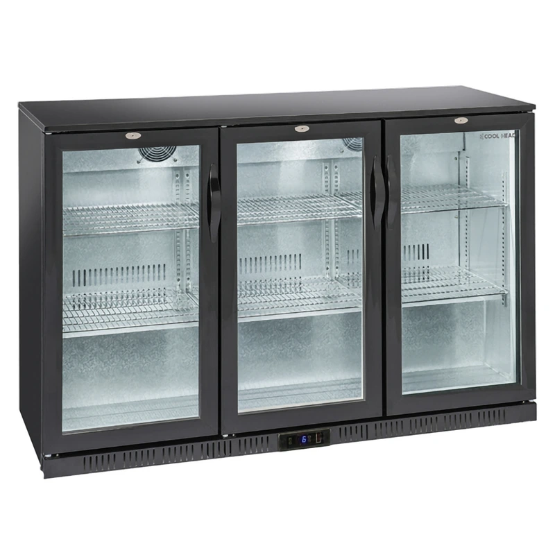 Bar refrigerator with three hinged doors „Coolhead“ BBC 330H, H900 mm Bar refrigerator with three hinged doors „Coolhead“ BBC 330H, H900 mm