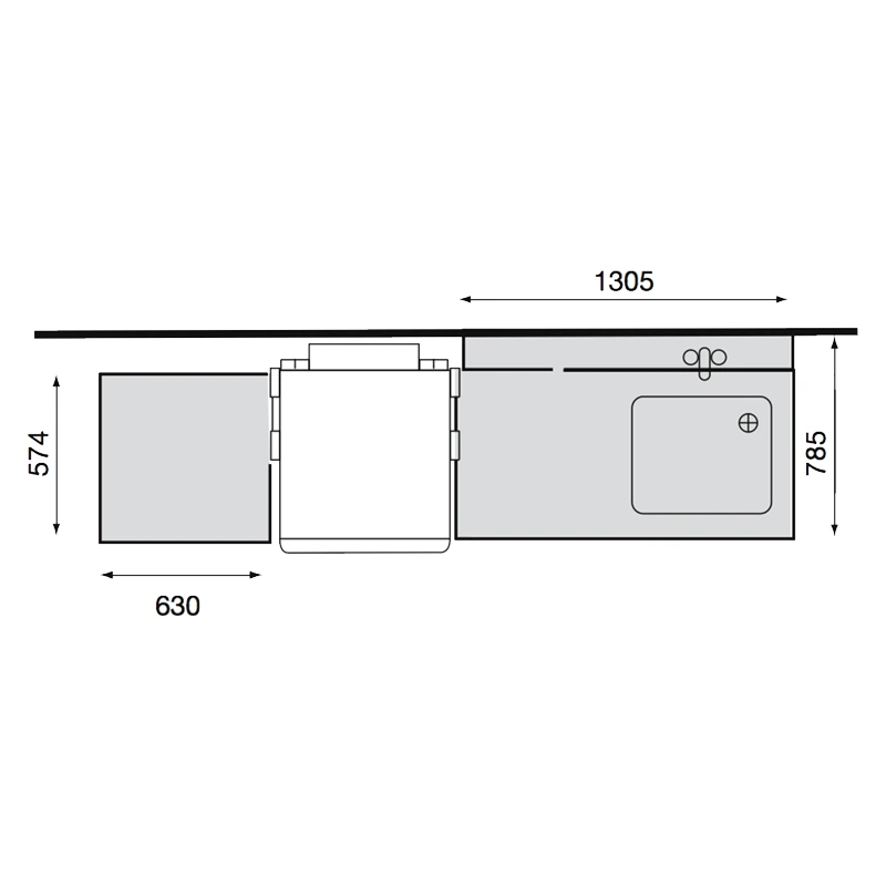 Outlet and drying table for pass-through dishwashers, 630 mm wide Outlet and drying table for pass-through dishwashers, 630 mm wide