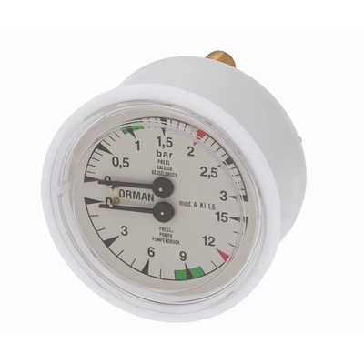 Double Scale Boiler-pump pressure gauge for „Astoria“ 4621112, Ø 63 mm