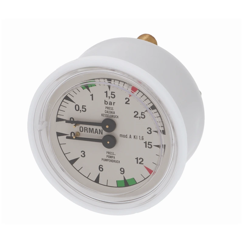 Dvigubos skalės manometras boilerio pompai „Astoria“ 4621112, Ø 63 mm