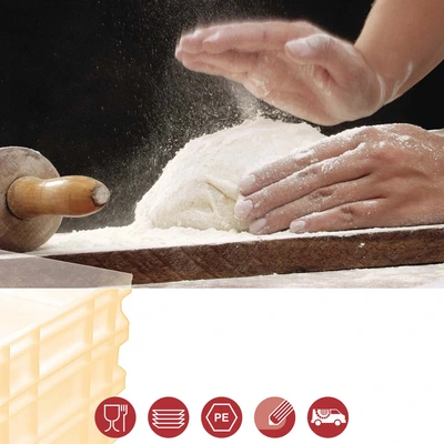 Lid for Plastic Pizza Dough Container, 60x40 cm Lid for Plastic Pizza Dough Container, 60x40 cm