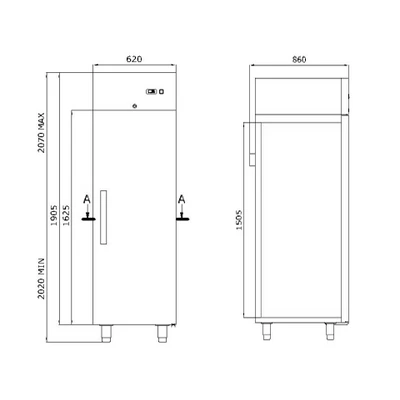 Cooling cabinet "Bolarus" S-500 S INOX, 500 L Cooling cabinet "Bolarus" S-500 S INOX, 500 L