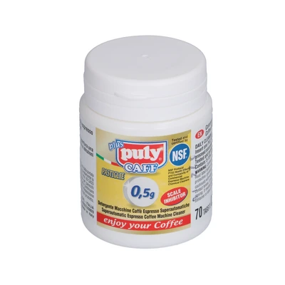 Superautomatic coffee machine cleaning tablets „Puly Caff Plus®“ Pastiglie, 70 × 0.5 g Superautomatic coffee machine cleaning tablets „Puly Caff Plus®“ Pastiglie, 70 × 0.5 g
