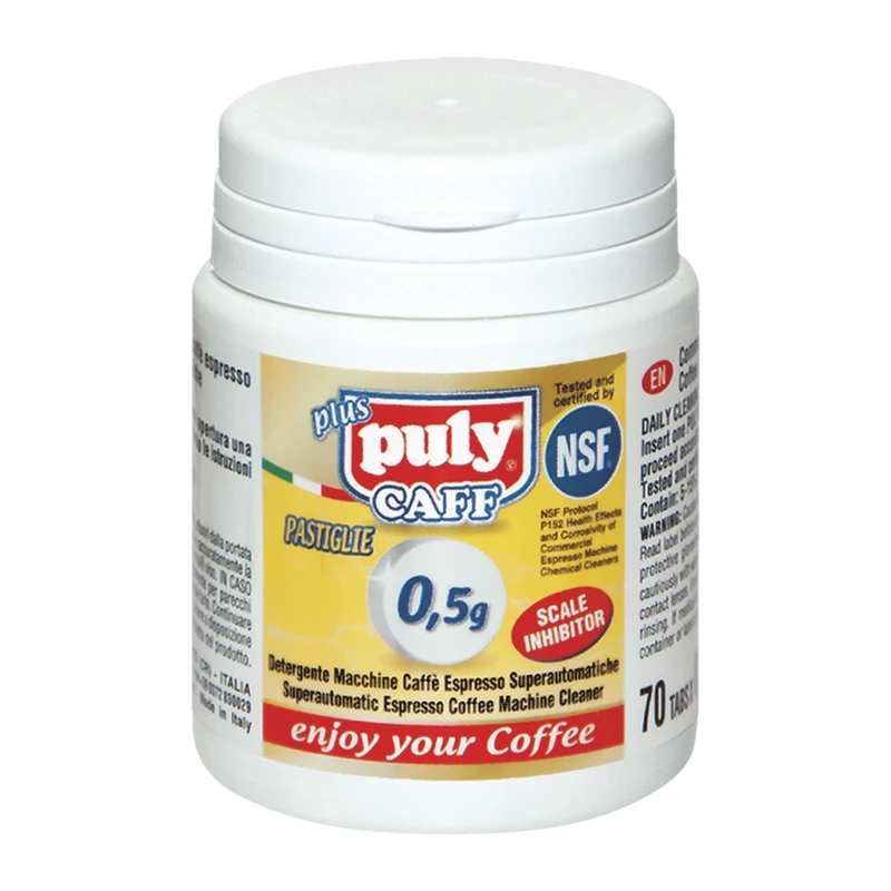 Superautomatic coffee machine cleaning tablets „Puly Caff Plus®“ Pastiglie, 70 × 0.5 g Superautomatic coffee machine cleaning tablets „Puly Caff Plus®“ Pastiglie, 70 × 0.5 g