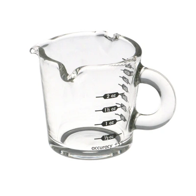Glass Espresso Measuring Jug with Silk Screen Printing 10/70 ml