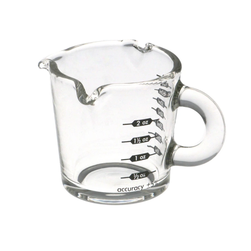 Glass Espresso Measuring Jug with Silk Screen Printing 10/70 ml Glass Espresso Measuring Jug with Silk Screen Printing 10/70 ml
