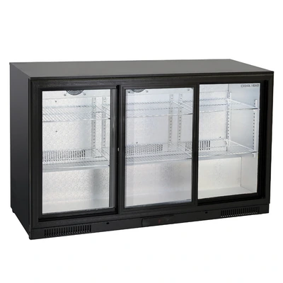 Bar refrigerator with three sliding doors „Coolhead“ BBC 386S, H860 mm