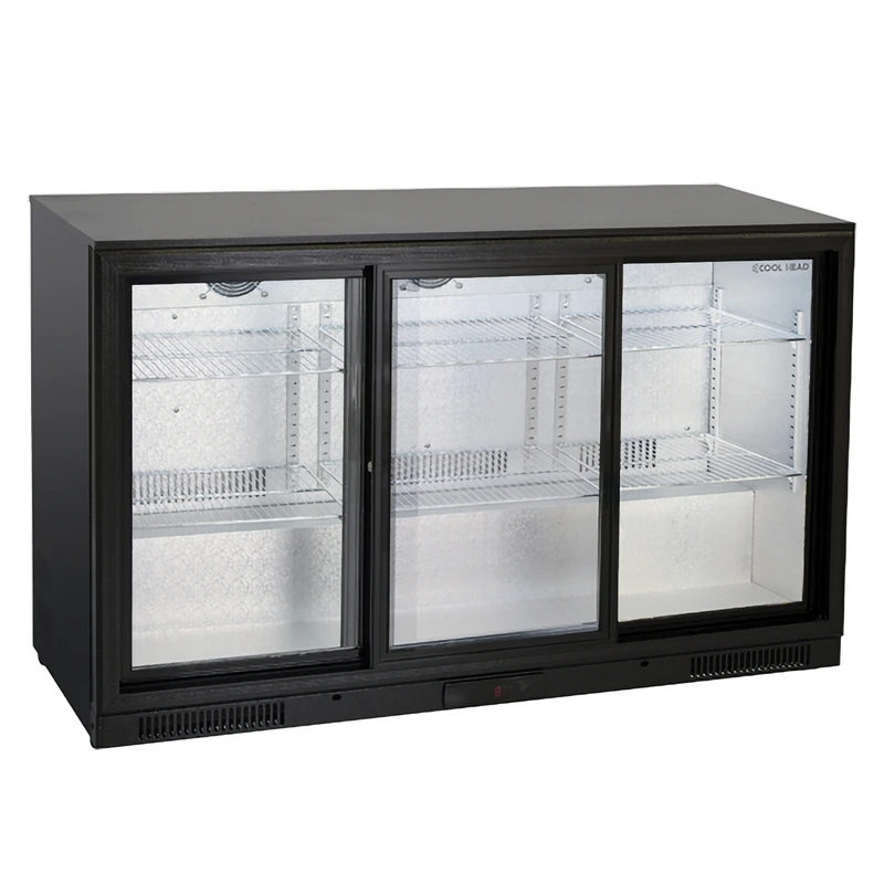 Bar refrigerator with three sliding doors „Coolhead“ BBC 386S, H860 mm