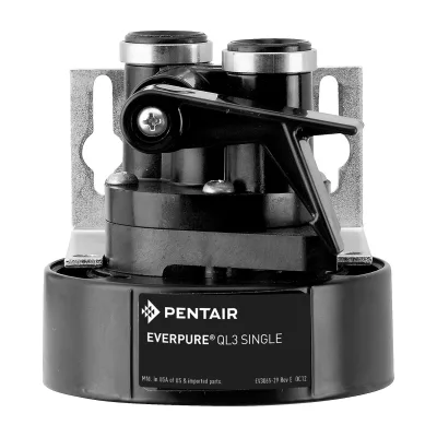 Water filter head „Everpure“ QL3 with shut-off valve Water filter head „Everpure“ QL3 with shut-off valve