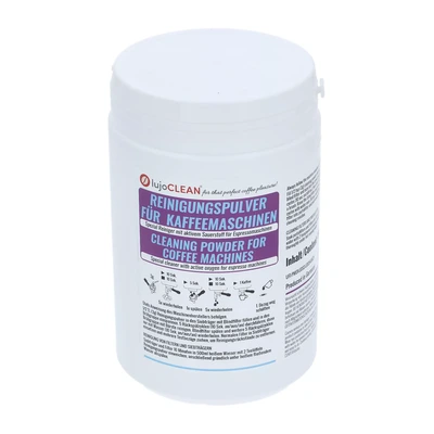 Kavos aparatų valymo milteliai „lujoCLEAN“, 1000 g Kavos aparatų valymo milteliai „lujoCLEAN“, 1000 g