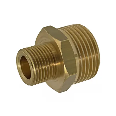 Brass reducing nipple 3/4″ M × 3/8″ M Brass reducing nipple 3/4″ M × 3/8″ M