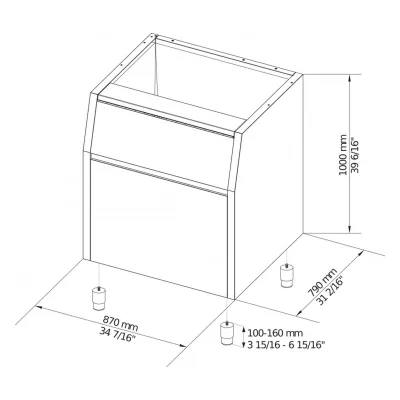 Ledo saugojimo bunkeris „Brema Ice“ Bin 200 Ledo saugojimo bunkeris „Brema Ice“ Bin 200