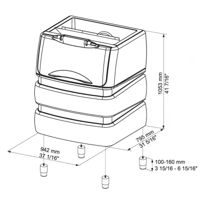 Ice storage bin „Brema Ice“ Bin 240 PE Ice storage bin „Brema Ice“ Bin 240 PE