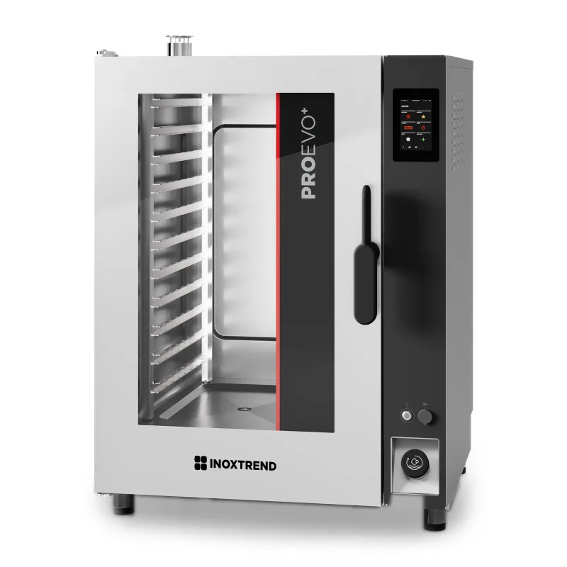 Электрический пароконвектомат „Inoxtrend“ ProEvo Plus PPDT 111E с сенсорным экраном (11 × GN 1/1) Электрический пароконвектомат „Inoxtrend“ ProEvo Plus PPDT 111E с сенсорным экраном (11 × GN 1/1)
