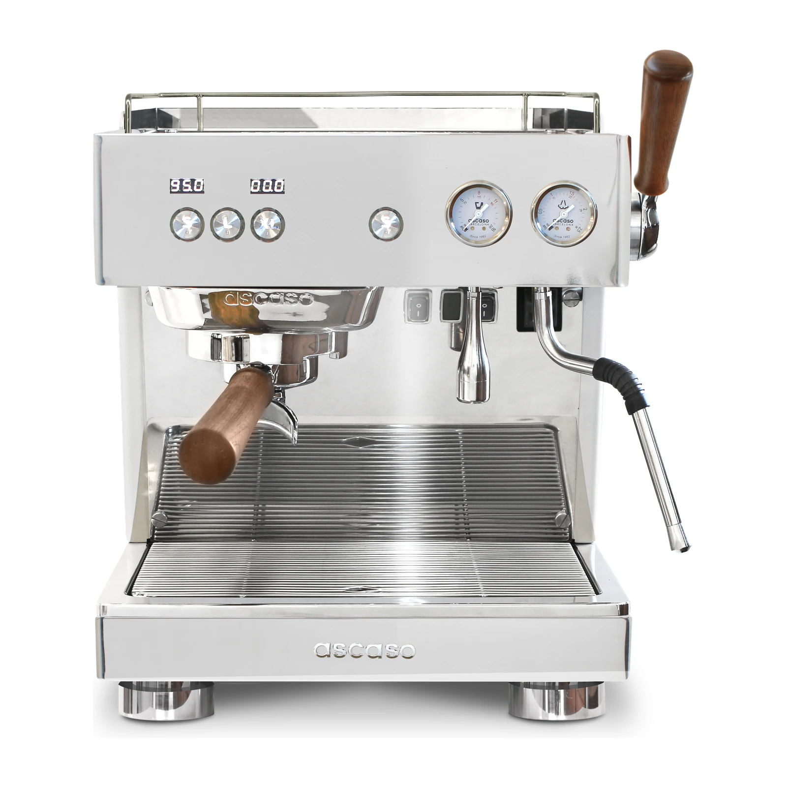 Stainless steel „Ascaso“ Baby T PLUS from the front