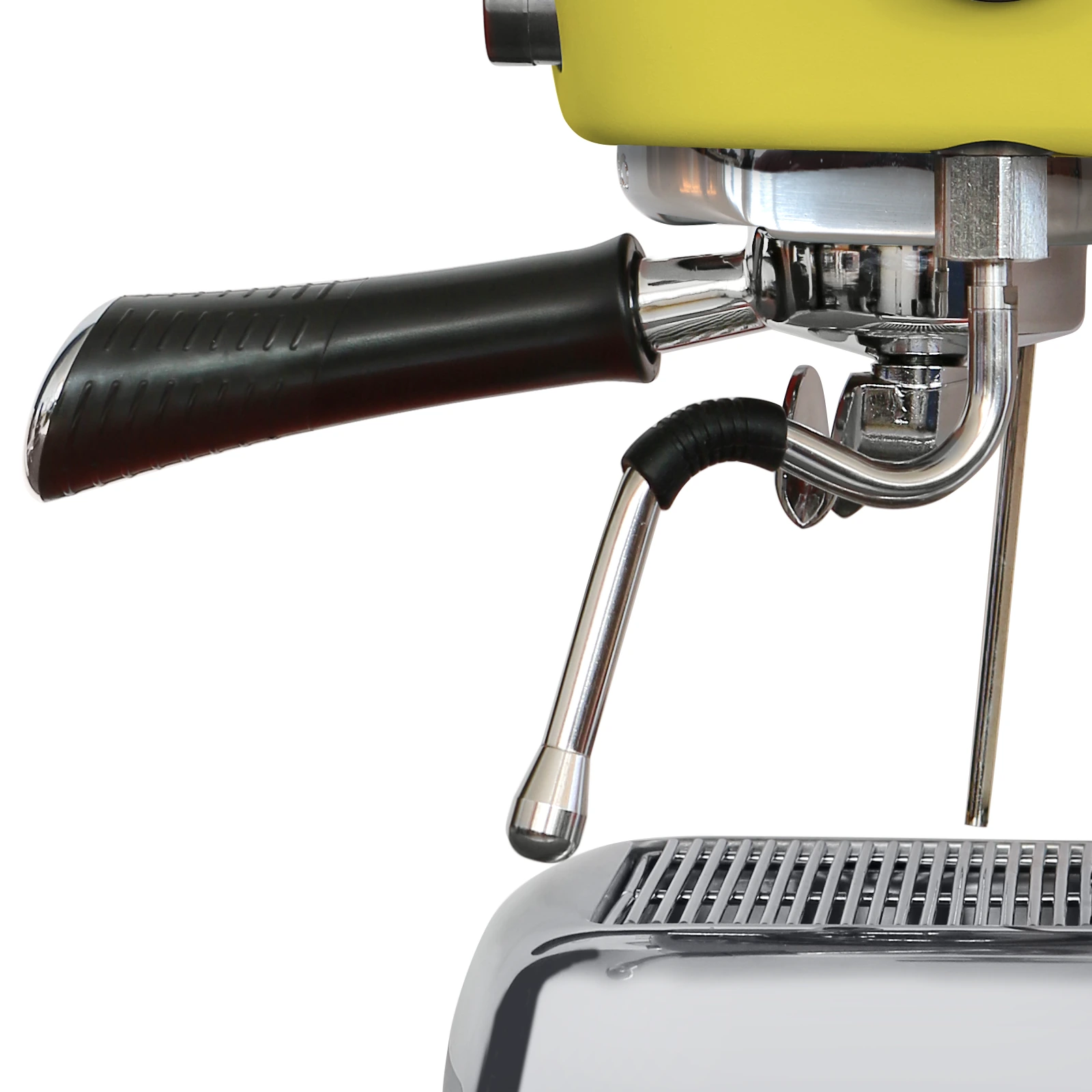 Side view of the „Ascaso“ Dream ONE steam wand and portafilter handle