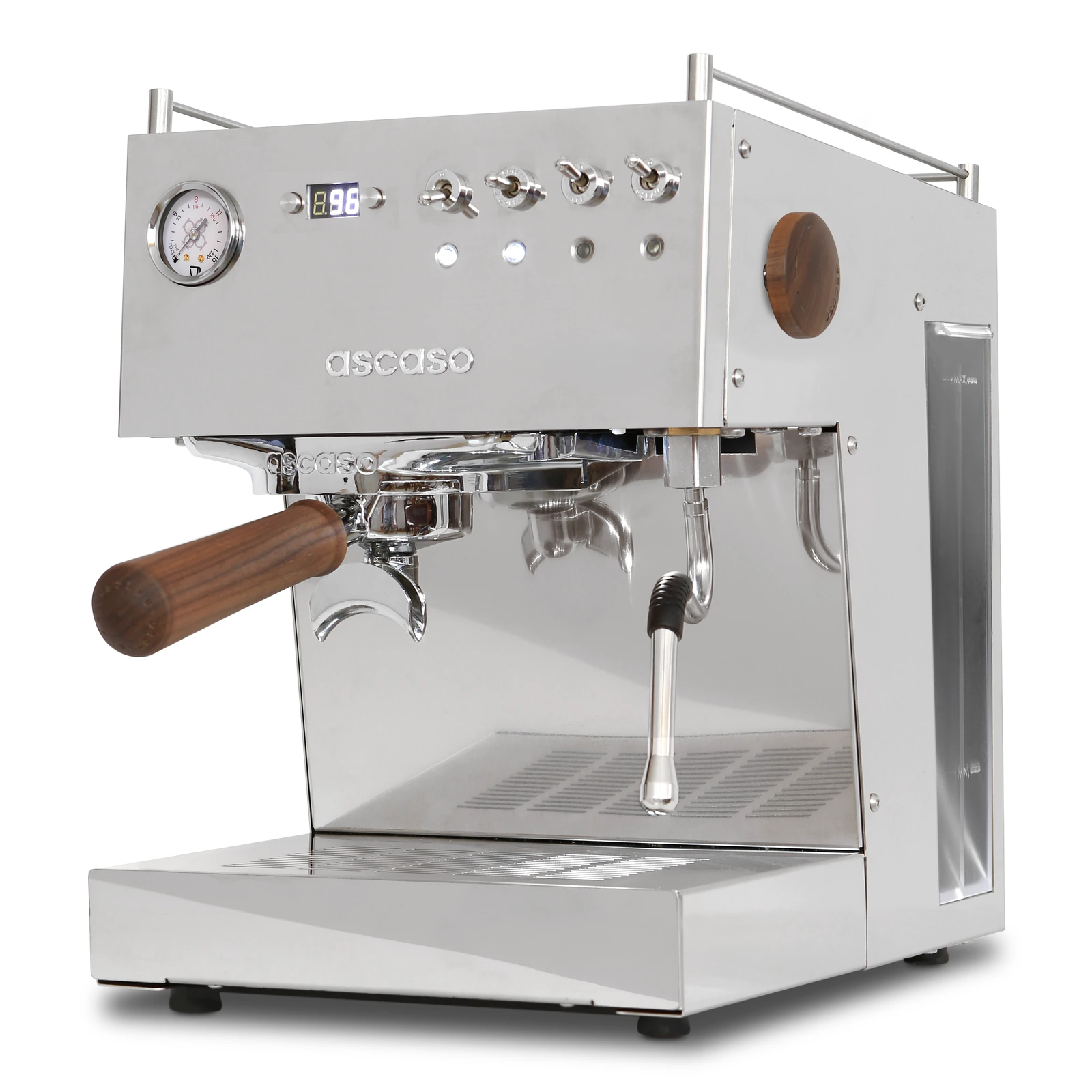 Stainless steel „Ascaso“ Steel UNO PID from the front and side