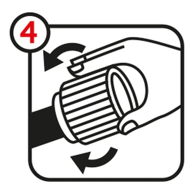 Step 4: the steam valve is opened and closed again