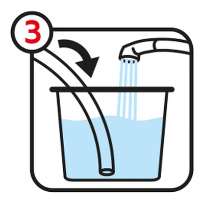 Step 3: the tube is dipped in clean cold water