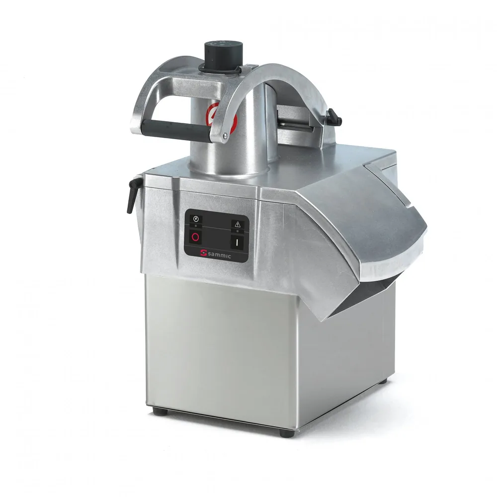 Vegetable preparation machine „Sammic“ CA-31, with universal hopper and curved pusher lever