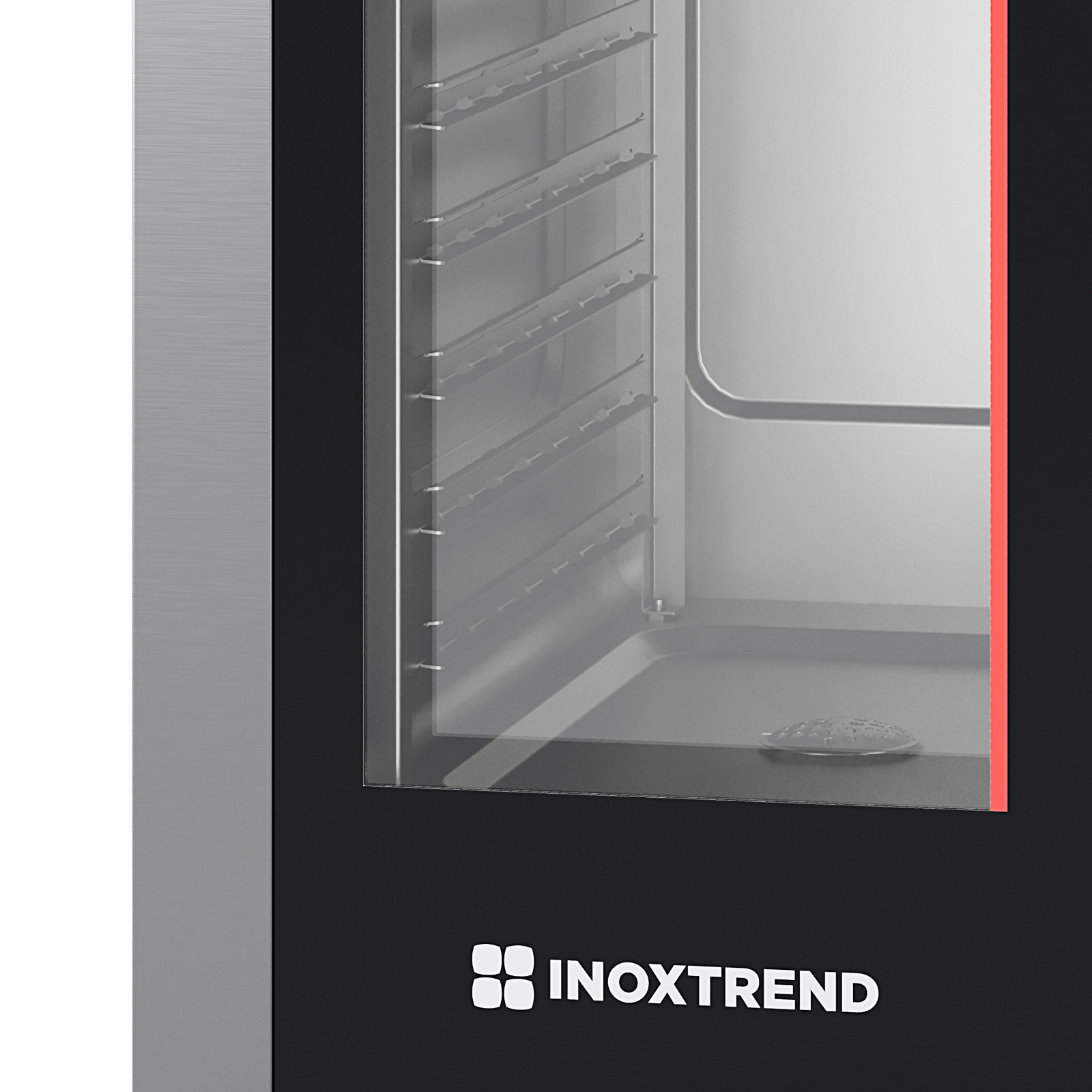 Gamintojo vizualizacija: „Inoxtrend“ Level-Up krosnies kamera su išimamomis kreipiančiosiomis