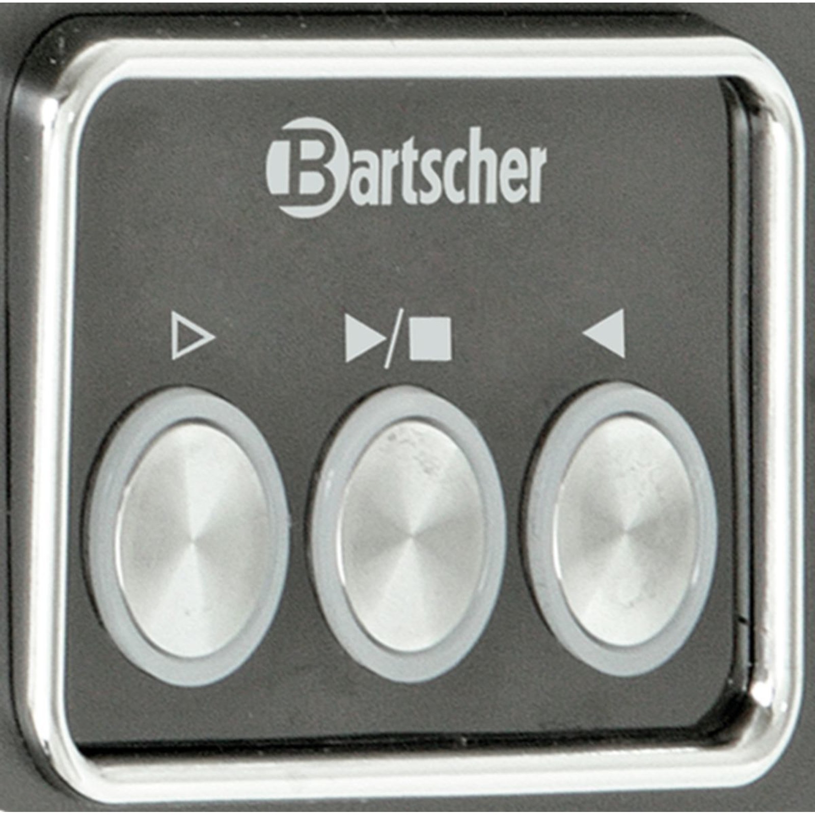 „Bartscher“ FW10 valdymo skydelis: greičio, paleidimo ir sustabdymo bei atbulinės eigos mygtukai