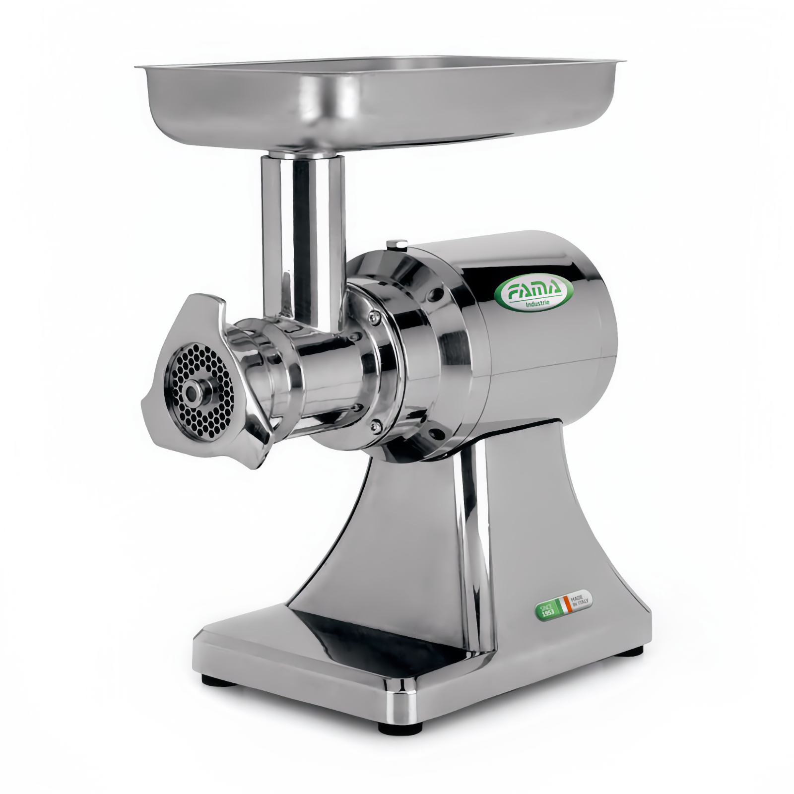 „Fama Industrie“ TS 22 meat mincer with stainless steel head and tray